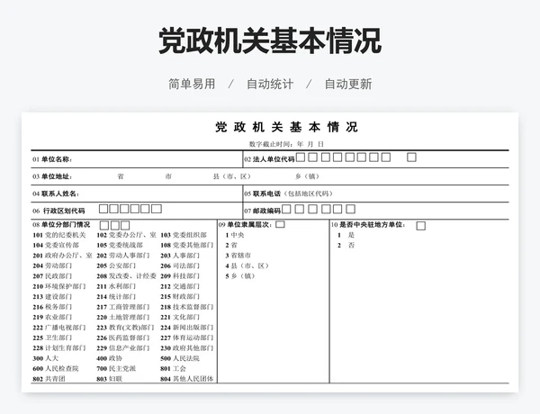 党政机关基本情况