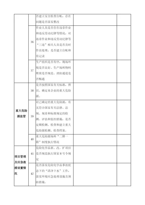 危险化学品企业安全生产隐患排查治理自查表.docx