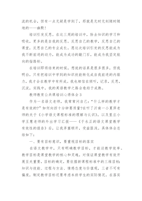 教师教育公共课培训心得体会.docx