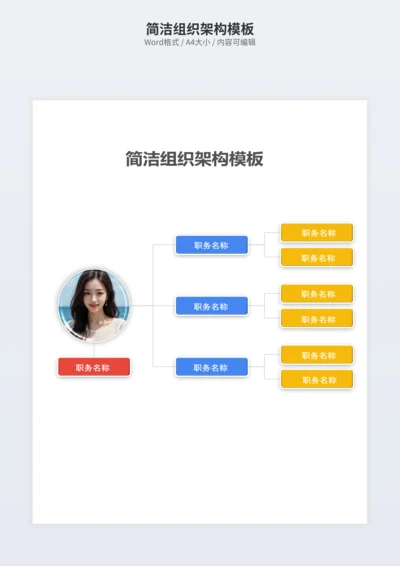简洁组织架构模板