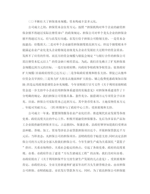 精编之担保公司年终工作总结范文.docx