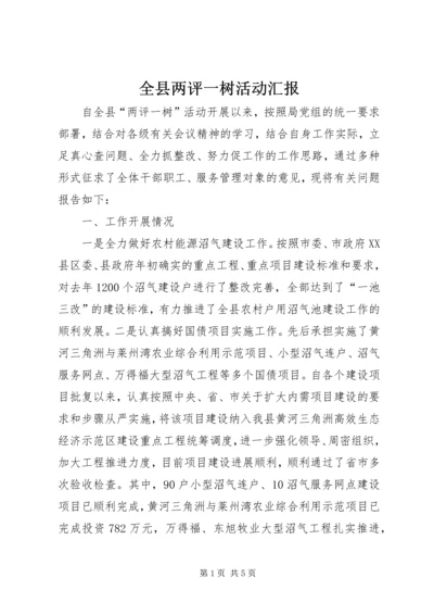 全县两评一树活动汇报.docx