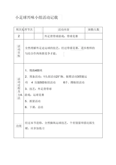 2022小足球兴趣小组活动记录.docx