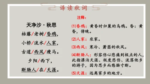 第4课 古代诗歌四首 《天净沙·秋思》课件（共34张PPT）