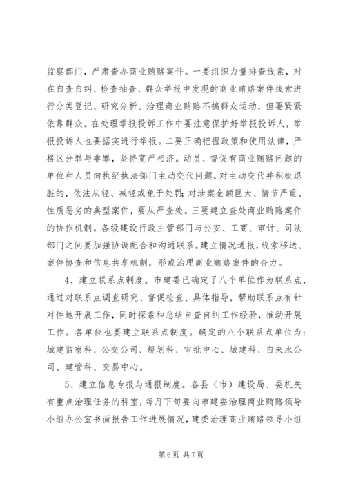 全市建设系统治理商业贿赂自查自纠实施意见 (3).docx