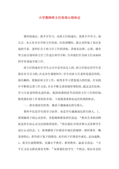 小学教师班主任培训心得体会.docx