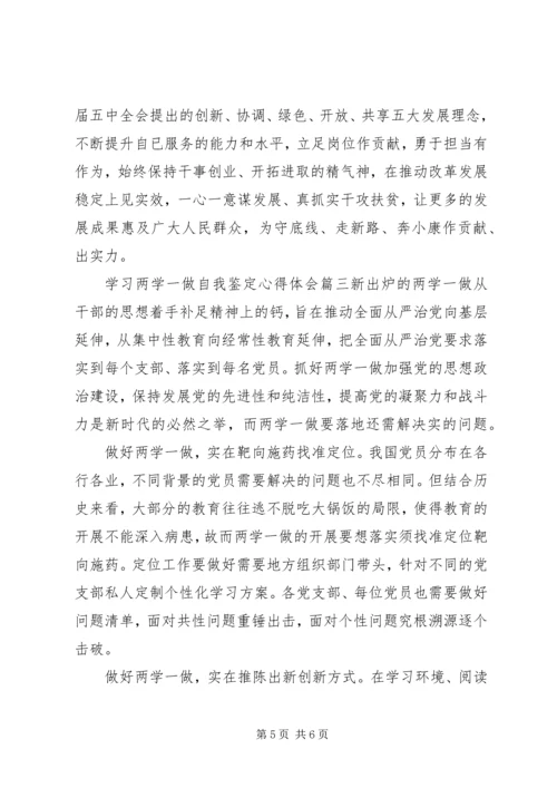 学习两学一做自我鉴定心得体会.docx