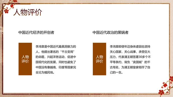 清代清朝名臣李鸿章PPT模板