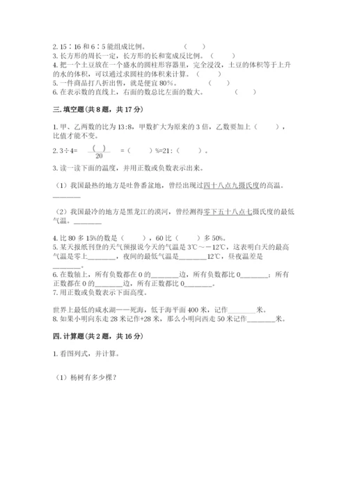 廊坊市文安县六年级下册数学期末测试卷完整.docx