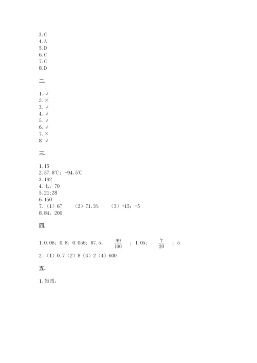 北师大版数学小升初模拟试卷及一套完整答案.docx