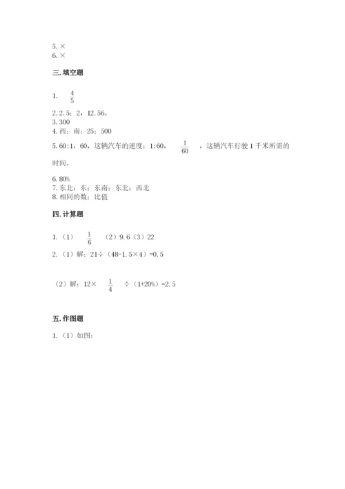 小学六年级数学上册期末考试卷【历年真题】.docx