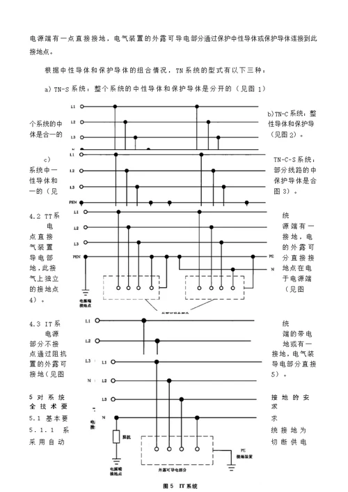 系统接地的型式及安全技术要求GB14050－2008