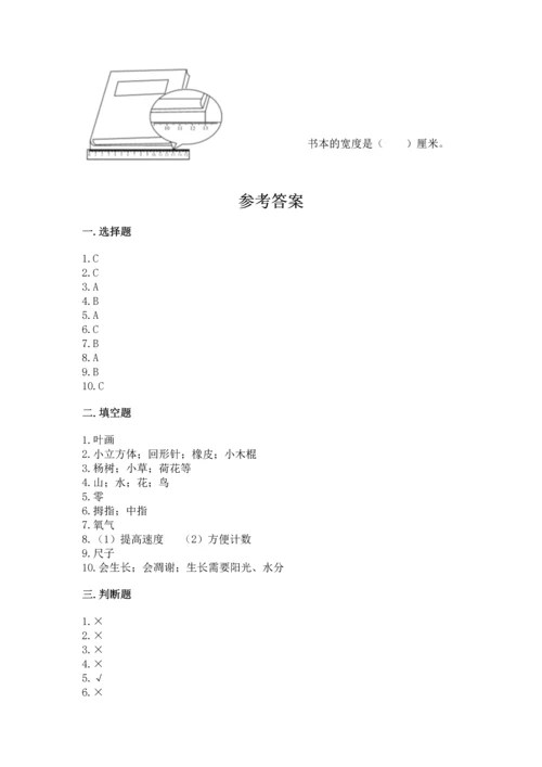 教科版一年级上册科学期末测试卷【全国通用】.docx