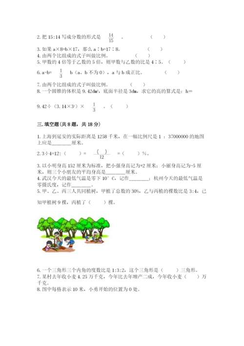 六年级下册数学期末测试卷及完整答案【全优】.docx