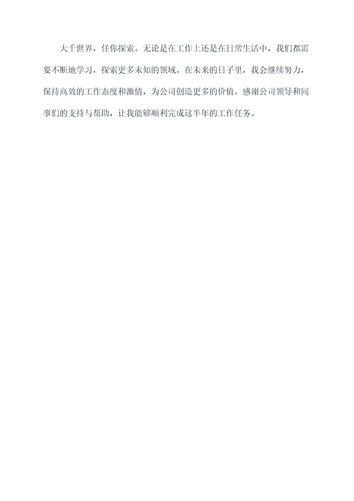 总经理助半年工作总结