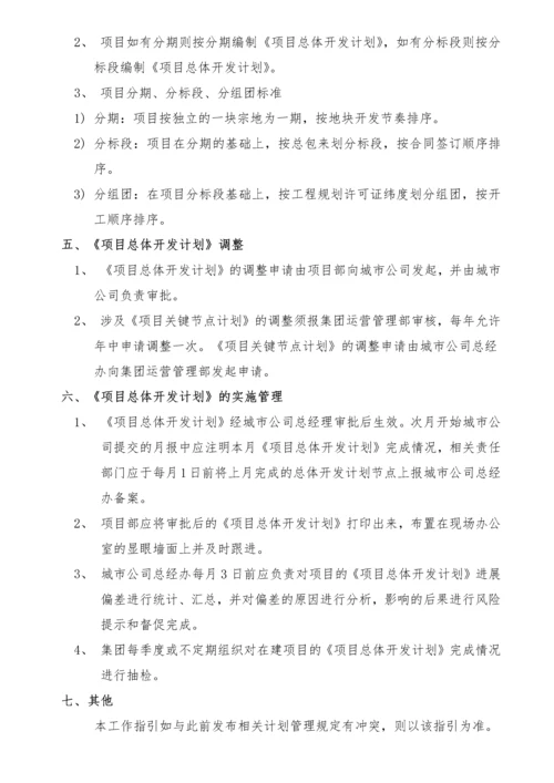 地产集团-项目总体开发计划工作指引.docx