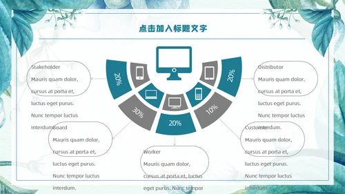 蓝色唯美文艺商务工作汇报通用PPT模板
