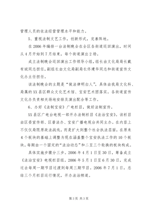 文化局二00六年普法工作计划.docx