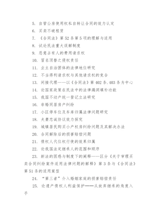 商法论文选题.docx