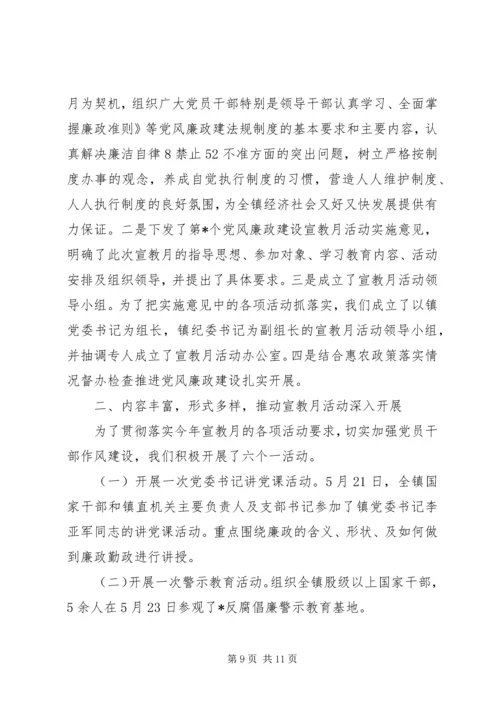 党风廉政宣传教育月工作总结.docx