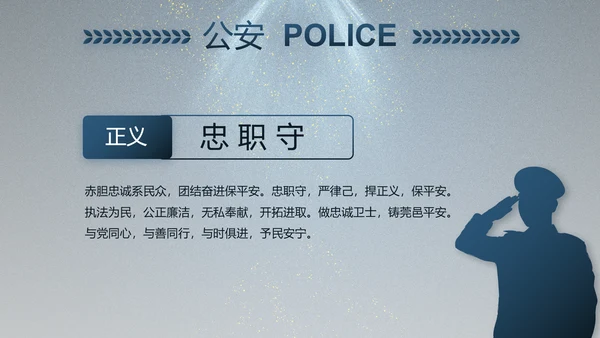 大气公安年终工作总结新年计划PPT