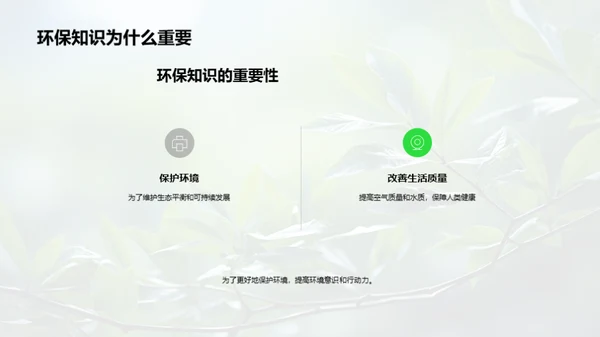 环保知识普及与实践