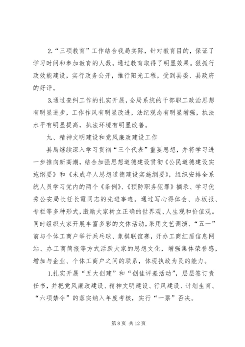 二○○四年工商行政管理工作总结.docx