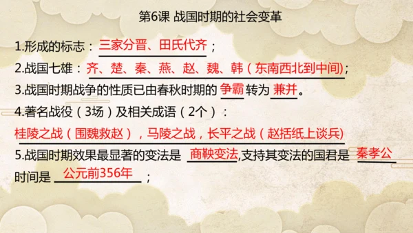 第二单元 夏商周时期：奴隶制王朝的更替和向封建社会的过渡  单元复习课件（25张PPT）