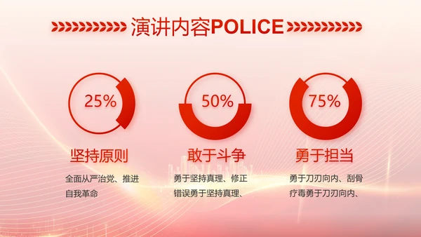 红色公安警察工作总结新年计划PPT