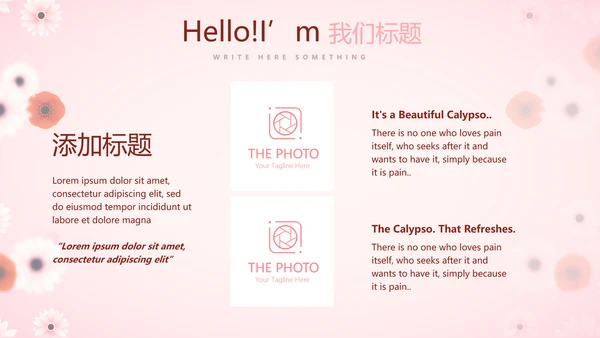 粉色精美好看的小花关爱女性生理健康动态PPT