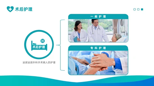 渐变绿色泌尿外科护理工作医疗健康通用PPT