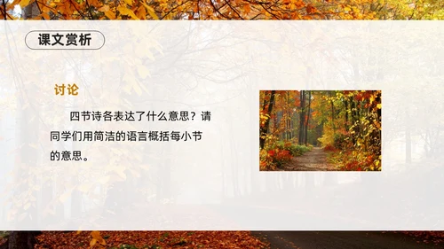 橙色简约实拍未选择的路PPT七年级语文下册PPT模板