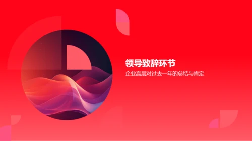 红色渐变企业年终总结表彰大会PPT模板