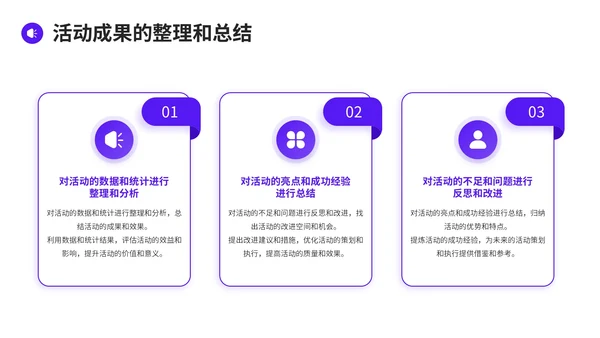 紫色简约风精彩活动分享PPT模板