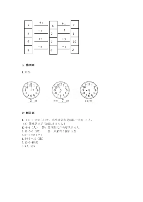 人教版一年级上册数学期末测试卷（各地真题）.docx