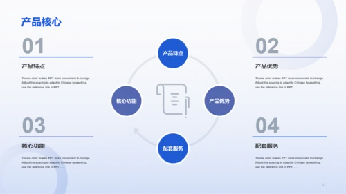 蓝色科技感新品发布会PPT模板