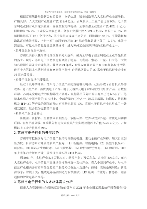 关于应用电子专业的市场调研报告(2021整理).docx
