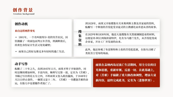 《悲惨世界》名著导读好书推荐PPT模板