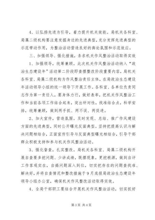 财政局机关作风整治方案.docx