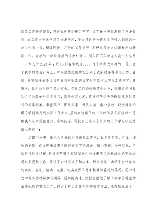 新入职员工的工作总结范文刚入职员工工作总结5篇