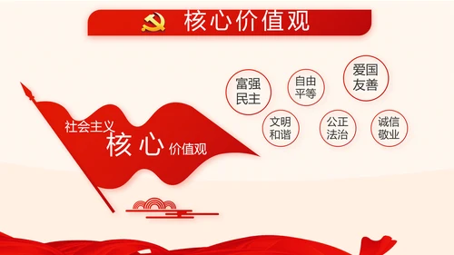 红色大气爱国主义教育班会动态PPT模板