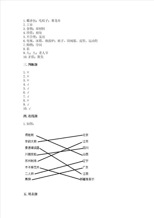 2022部编版四年级下册道德与法治期末测试卷含完整答案网校专用