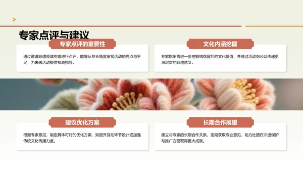 绿色中国风社团非遗绒花活动策划PPT模版