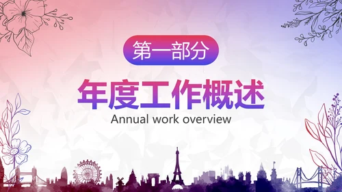 彩色简约欢迎领导检查工作汇报PPT模板