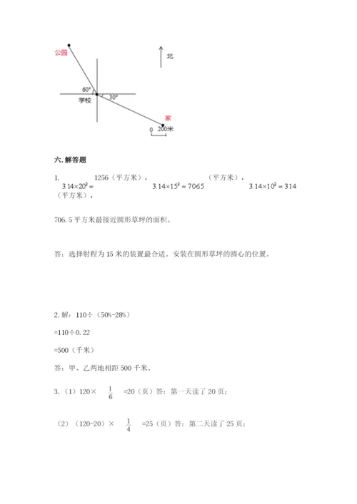 人教版小学六年级上册数学期末测试卷【考点精练】.docx