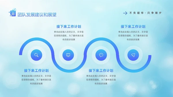 蓝色医疗毛玻璃风护士年终工作总结工作计划PPT护士年终总结