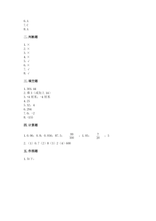 小学六年级下册数学期末卷及参考答案（b卷）.docx