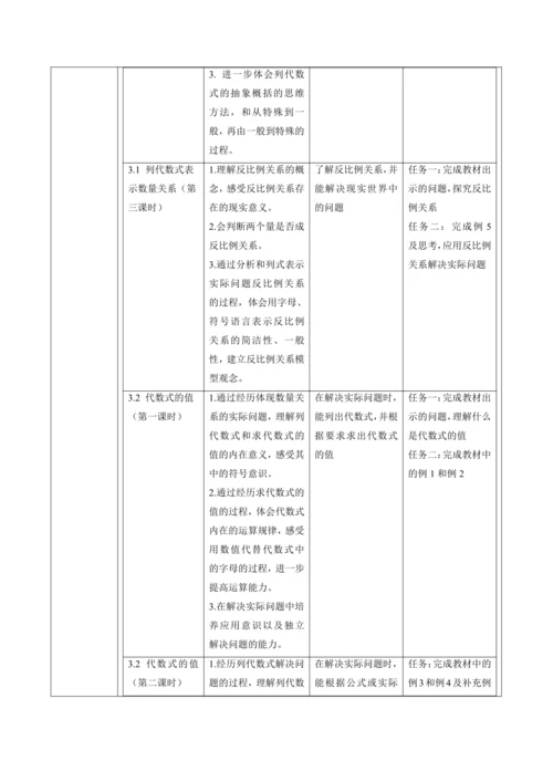 代数式大单元教学设计