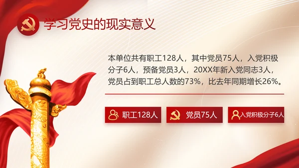 党建党支部年终工作总结汇报PPT党课