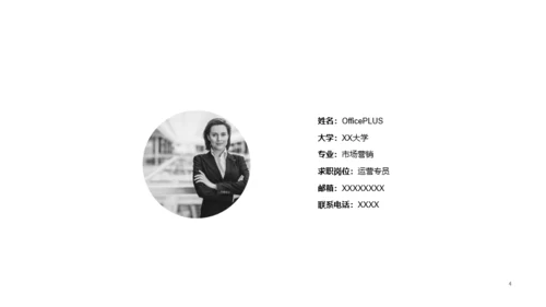 商务简约风运营竞聘简历PPT案例